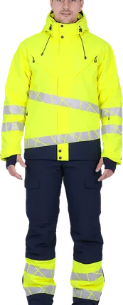 Фото №0 Куртка мужская утепленная ACTIVE, флуоресцентный желтый-синий