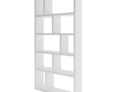 фото стеллаж KALM 980х2100х280мм белый тамбурат