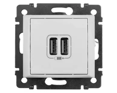 фото Розетка USB 2-м СП Valena бел. Leg 770470