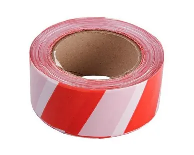 фото Лента сигнальная 50ммх200м красно-белая СИБРТЕХ