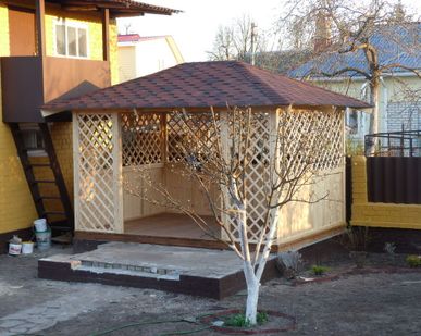 фото Прямоугольбная беседка Широта 3х4 метра. Гарантия 10 лет.
