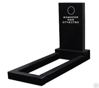 фото Прямоугольный памятник Карелия габро 1000х500х80 Shanxi Black
