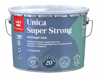 фото Лак универсальный Unica Super Strong Tikkurila, полуматовый, 9 л
