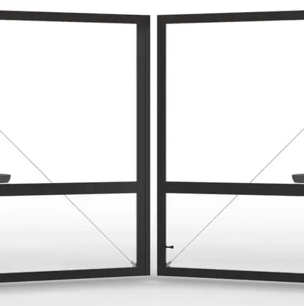 Фото №0 Каркас распашных ворот черные 3000х2000 мм