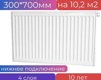 фото Радиатор стальной панельный VK METEOR 22/300/700 ra Classicc, нижнее подключение