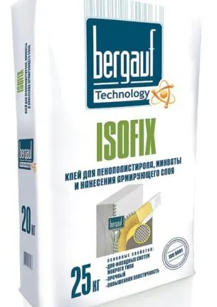 Фото №0 Клей для пенополистирола и минваты морозостойкий Isofix Winter Bergauf, 25 кг