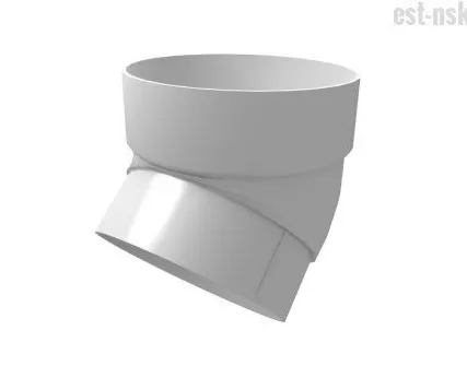 Фото №0 Колено трубы 45 гр Grand Line | Белый