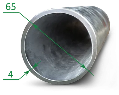 фото Труба оцинкованная ВГП Ду 65x4