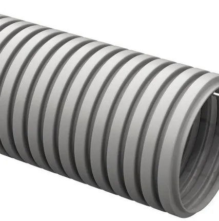 Фото №0 Труба гофрированная ПВХ d20мм с протяжкой сер. (уп.25м) ИЭК CTG20-20-K41-025I
