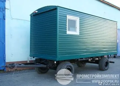 Фото №0 Здание мобильное на шасси (вагон на шасси), 6х2,5м