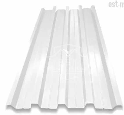 Фото №0 Профнастил Н-60х845 Pe 0.5 | RAL 9003 Белый