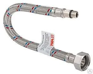 фото Гибкая подводка для воды М10х18 - G1/2" 40см гайка-сталь/ниппель-лат.