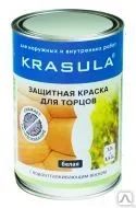 фото Защитная краска для торцов KRASULA белая, 1,3 кг