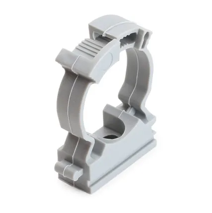 Фото №0 Опора для крепления труб с защелкой, серая (диаметр 16мм) 50шт.