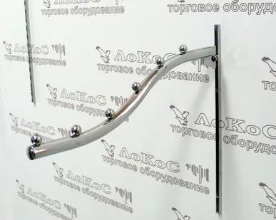 фото Вешало изогнутое 6 шариков на стойку d=19мм L=450мм, хром