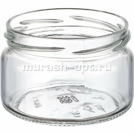 Фото №0 Банка стеклянная "Шайба" 0,35л винтовая горловина 1-82 (28)