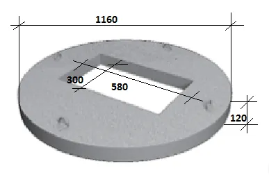 фото Плита перекрытия колодца железобетонная КЦП 2-10