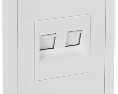 фото FORTE&PIANO Розетка компьютерная двойная RJ45 кат.5E FP233 белый IEK