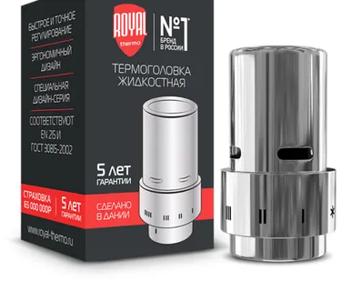 фото Термоголовка жидкостная ROYAL THERMO Design, Click (хром)