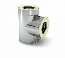 фото Сэндвич тройник 120/200 мм, угол 90 град. AISI 430/ст.оц., 0.5/0.5 мм