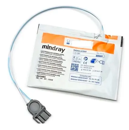 Фото №0 Электроды Mindray MR60 (1 пара/уп., взрослый/детский, для BeneHeart D3, D6, D5, D2, C1)