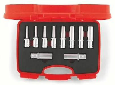 Фото №0 Набор торцевых головок глубоких 1/2" 6-гранных, 10-19 мм 10предмет, IZELTAS, 1108006010, 13000000790