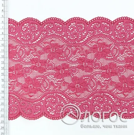 Фото №0 Кружево стрейч гипюр Е154 155мм И, розовый