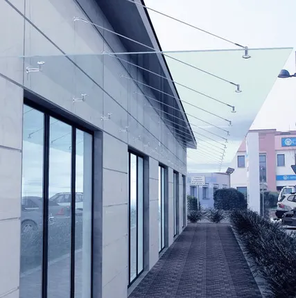 Фото №0 Стеклянный козырек