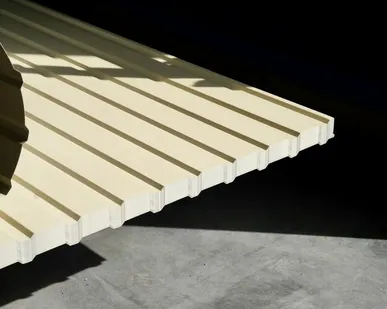 фото Профлист С-10 / бежевый / 0.45 мм. - RAL 1014 / Слоновая кость - Глянцевая - с ЛКП - Второй - С-10 - Стандартные - Розница