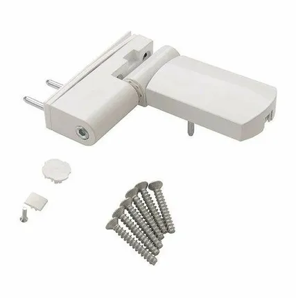 Фото №0 Петля дверная AT27 для дверей массой до 120 кг с высотой наплава 16.5-20 (24.5) мм, белый