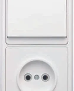 фото Блок БКВР-037 Бэлла (1-кл. выкл. + розетка) Кунцево 5815