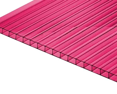 фото Сотовый поликарбонат ПОЛИГАЛЬ СТАНДАРТ Гранатовый 10 мм (2,1*6 м)