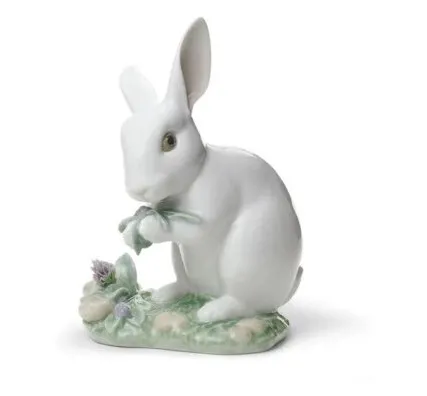 Фото №0 Фигурка Lladro Кролик 10x15 см, фарфор, 00010672549
