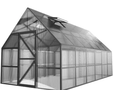 фото Теплица английская ЧЕЛСИ 3х6 м, цвет Серый графит (RAL 7024)