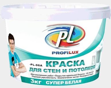 фото Профилюкс Профессионал EXTRA WHITE ВД краска акриловая белая, 13 кг