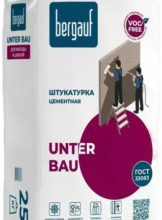 Фото №0 Штукатурка Bergauf Unter Bau, 25 кг цементная