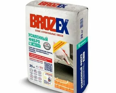 фото Клей для керамической плитки и керамогранита BROZEX KS-111 УСИЛЕННЫЙ, 25 кг