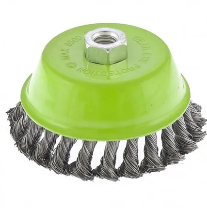 Фото №0 Щетка для УШМ , 75мм,М 14,"чашка",крученая метал. проволока (746247)(СИБРТЕХ)
