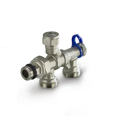 Фото №0 Узел нижнего подключения радиатора TIM ME 877 1/2" н.р. х Ek 3/4" для двухтрубных систем