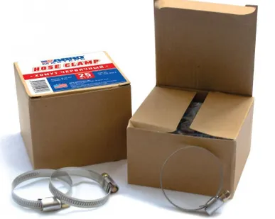 фото Хомутик ABRO червячный нержавеющий, 60-80 мм