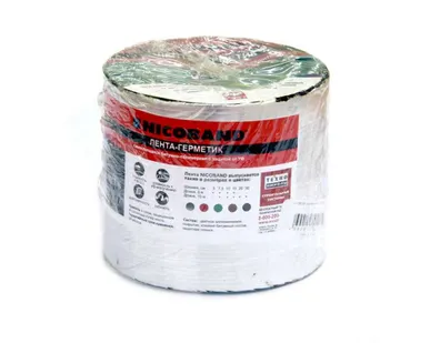 фото Лента самоклеящаяся Технониколь Nicoband серебристая (3м х 10см)