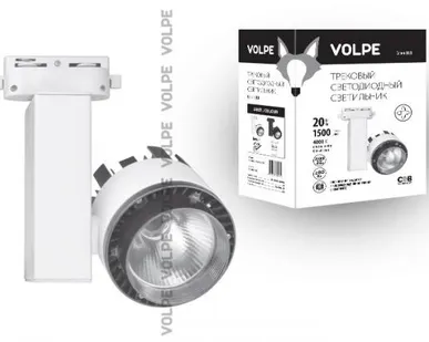 фото Светильник трековый ULB-Q250 20W/NW/A WHITE Светильник светодиодный трековый, 20 Вт. Диаметр- 3,5'. 1200 Лм. Цвет свечения белый. IP20. Корпус белый. TM Uniel