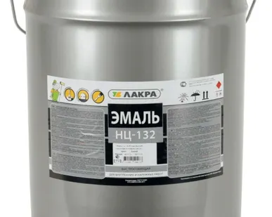 фото Эмаль НЦ-132 Зеленый 17 кг Лакра