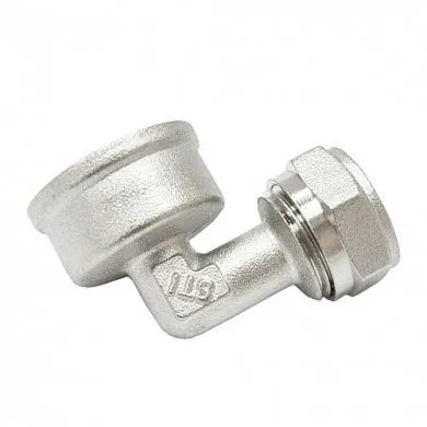 Фото №0 Угольник обжимной EF 32х1, латунный, с внутренней резьбой VALTEC