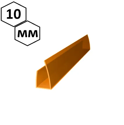 Фото №2 Торцевой профиль, оранжевый, 10 мм
