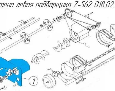 фото Стена левая 018.023.000 на пресс-подборщик Metal-Fach Z-562