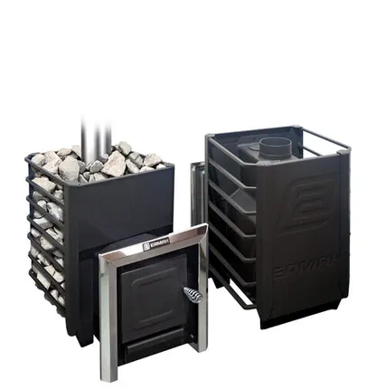 Фото №0 Дровяная печь для бани Ермак 12 Сетка - Классик