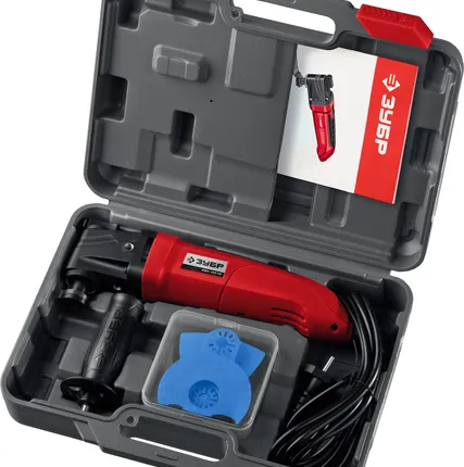 Фото №2 Реноватор МФИ сетевой Зубр МФИ-400 КН, 400 Вт, угол колебаний 3 гр., кейс, набор насадок