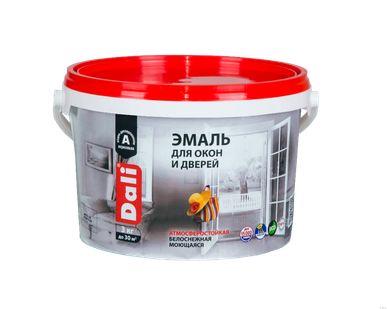 фото Эмаль Dali для окон и дверей п/матовая 1кг.