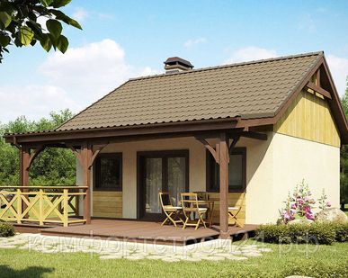 фото Строительство из кирпича и газобетона. Площадь 50 м2.